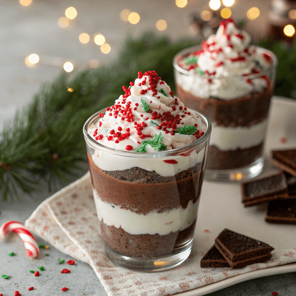 Peppermint Chocolate Instant Pudding Parfait